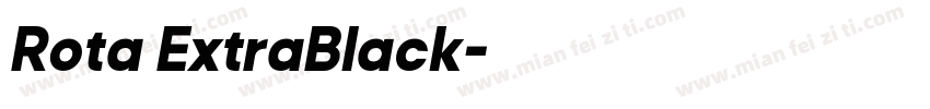Rota ExtraBlack字体转换